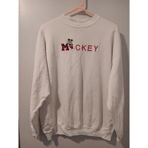 Men's XL Mickey Unlimited 90S Disney Embroidered Jerry Leigh Sweatshirt